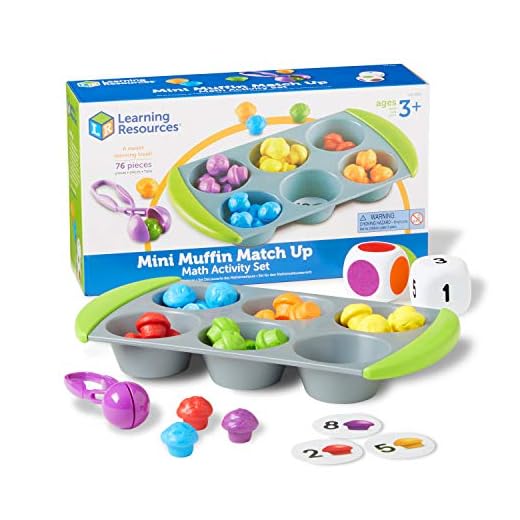 Learning Resources- Set de Actividades de matemáticas Mini Muffin Match Up, Color (LER5556)
