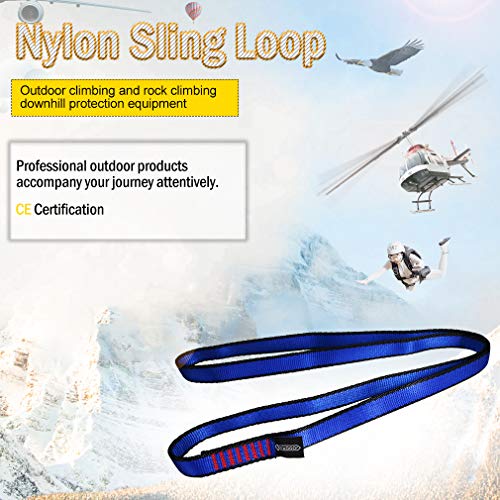 Newdoar Climbing Sling 16Mm Nylon Sling Runners 22Kn 4840Lb Climbing Utility Cord Rock Climbing, Creating Anchors System, Rappelling Gear, Perfect For Tree Work (Blue 48" 3Pcs) #TOP6