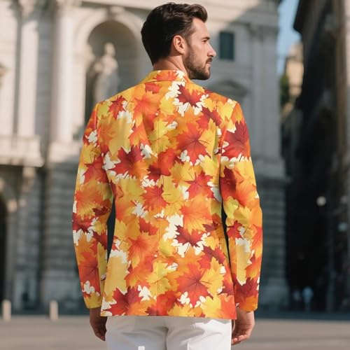 Men's Casual Blazer, Slim Fit One Button Lightweight Sport Coats Notched Lapel Suit Jackets with Pocket S-5XL3