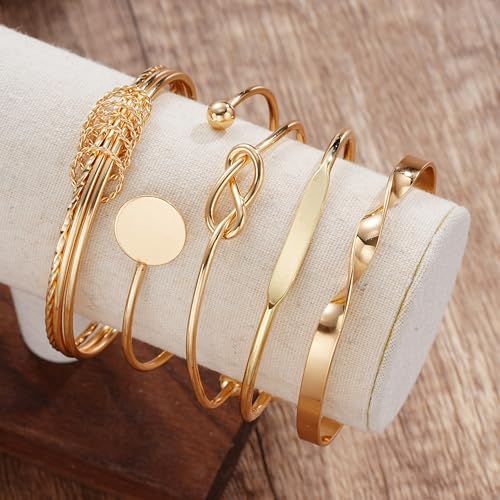 Image of 17 MILE 66 Pieces Gold Jewelry Set for Women, 9 Necklace, 22 Earrings, 23 Knuckle Rings Gold Plated Jewerly set Women Gift