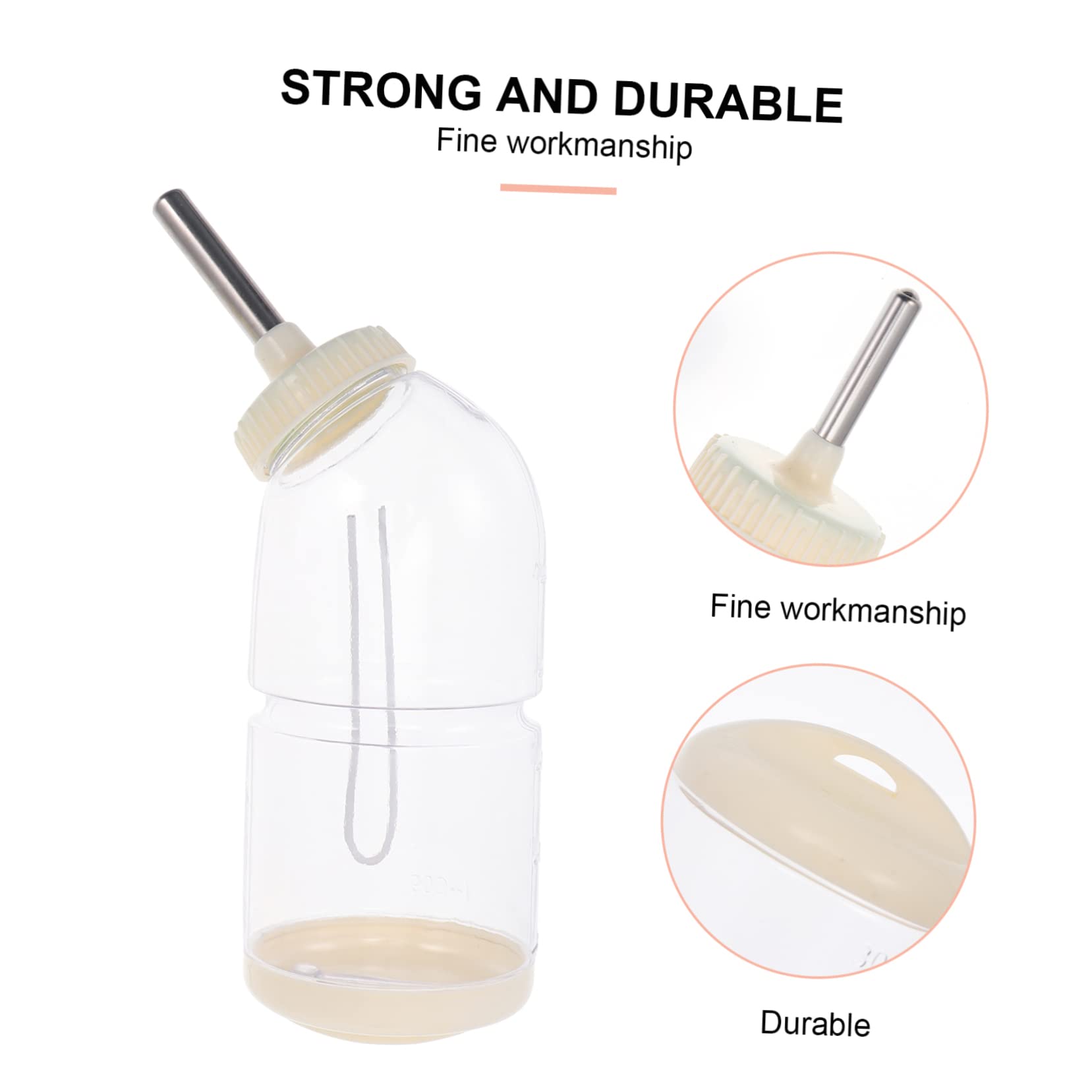 Angoily 6 Piezas Bebedor De Conejos Dispensador De Agua Automático Botella De Jarra Dispensador Automático Botella De Animales Botella para Beber Bebedero Acero Inoxidable