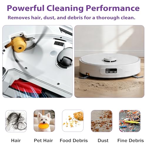 Image of Side Brushes Replacement for Roborock Qrevo Curv 2 Flow Vacuum Cleaner, 6-Pack Edge-Sweeping Brushes
