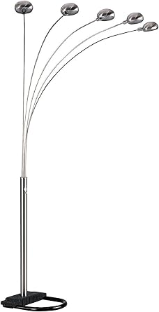 SQF 5 Arm Arch Floor Lamp - BK/Gold/SILVEL Silver