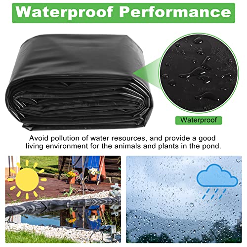 Actrey 7X10 Feet 15.6 Mil Hdpe Pond Liner Pond Skins For Fish Pond Liners For Waterfall, Pond And Fish Ponds And Water Gardens #TOP4