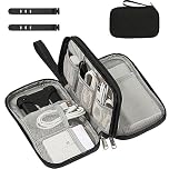 OdiuK Portable Cable Organiser Bag Travel Organiser Double-Layer Cable Organiser Bag All-in-One Electronics Case for Tech Accessories, Charger, Power Bank,Earphone,Stylish Travel Gear for Men & Women