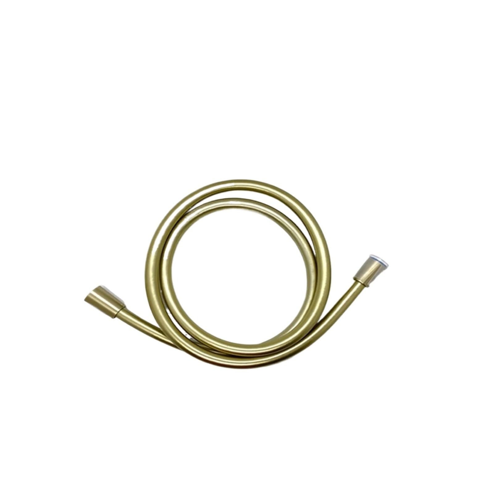 1.5/2.0M Anti-Twist PVC Shower Hose, Multi-Color Replacement Pipe for Handheld(Golden,1.5m)
