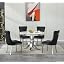 Silver Table/Black Chairs