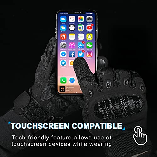 Image of WTACTFUL Tactical Gloves Men Women, Touchscreen Reinforced Palm | Durable Microfiber Material, Breathable, Adjustable Wrist, Anti-Slip, for Motorcycle Airsoft Paintball Cycling Hiking Work