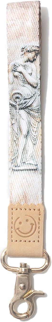 YYST DQL cute wrist lanyard car key keychain wristlet key chain holder short key lanyard womens key chain, Greek Goddess ID Badge Holder(Greek) — image 1