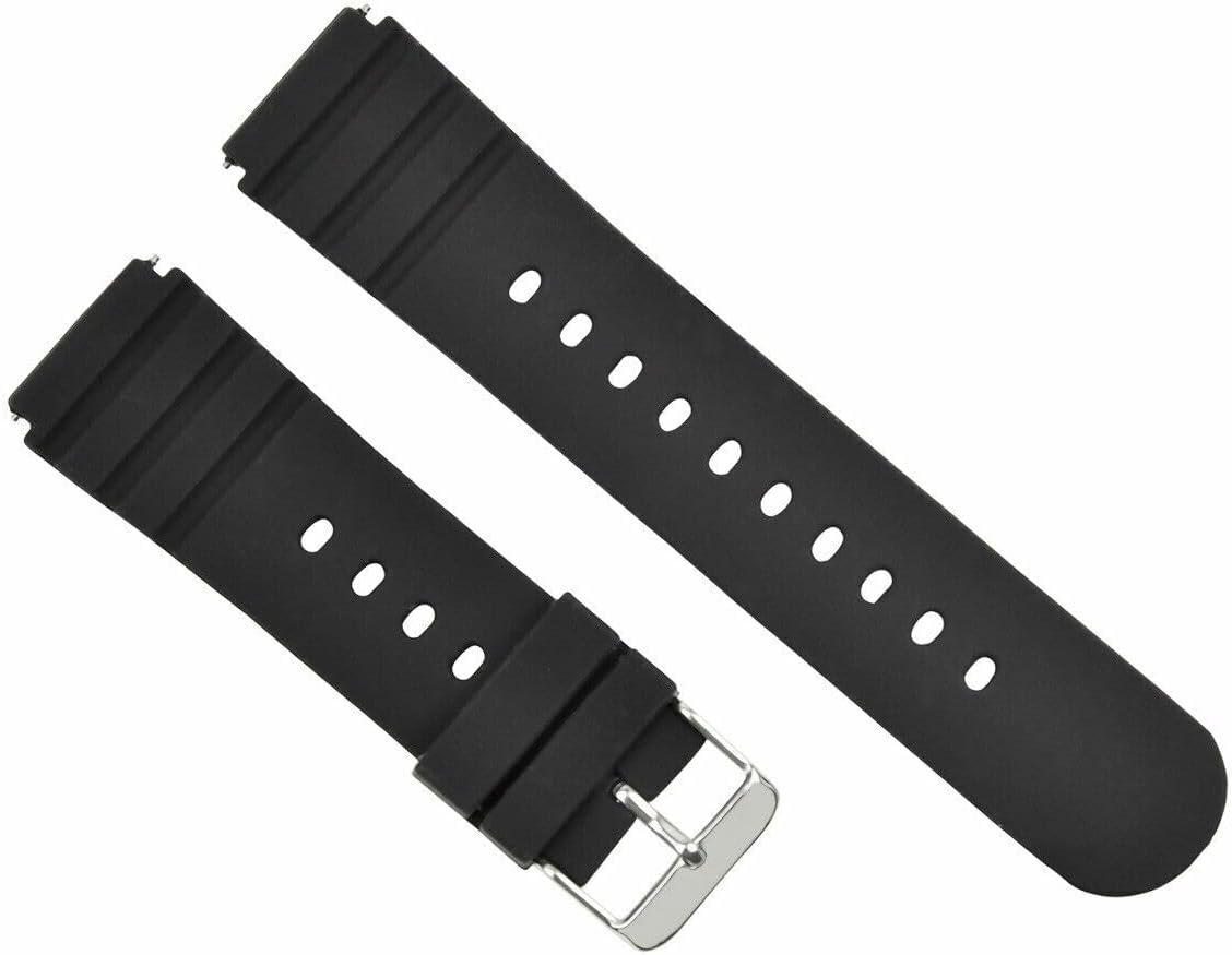 Ewatchparts Rubber Watch Band Strap Compatible With Luminox Sentry A0201.Bo Blackout Series 0200 Black