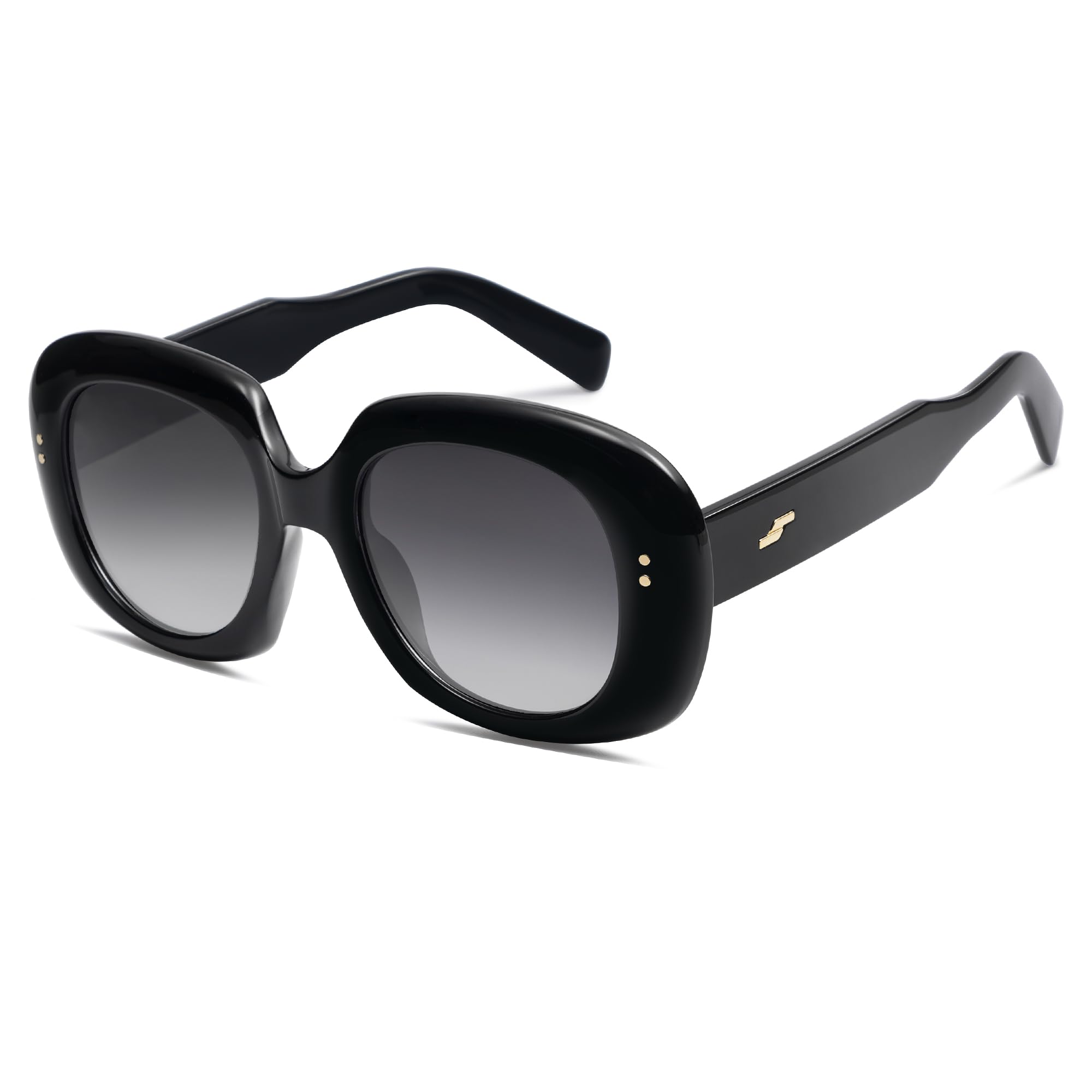 SOJOS Sunglasses for Women & Men, Round, Thick, Polarized Lens, Trendy, Oversized Shades SJ2317