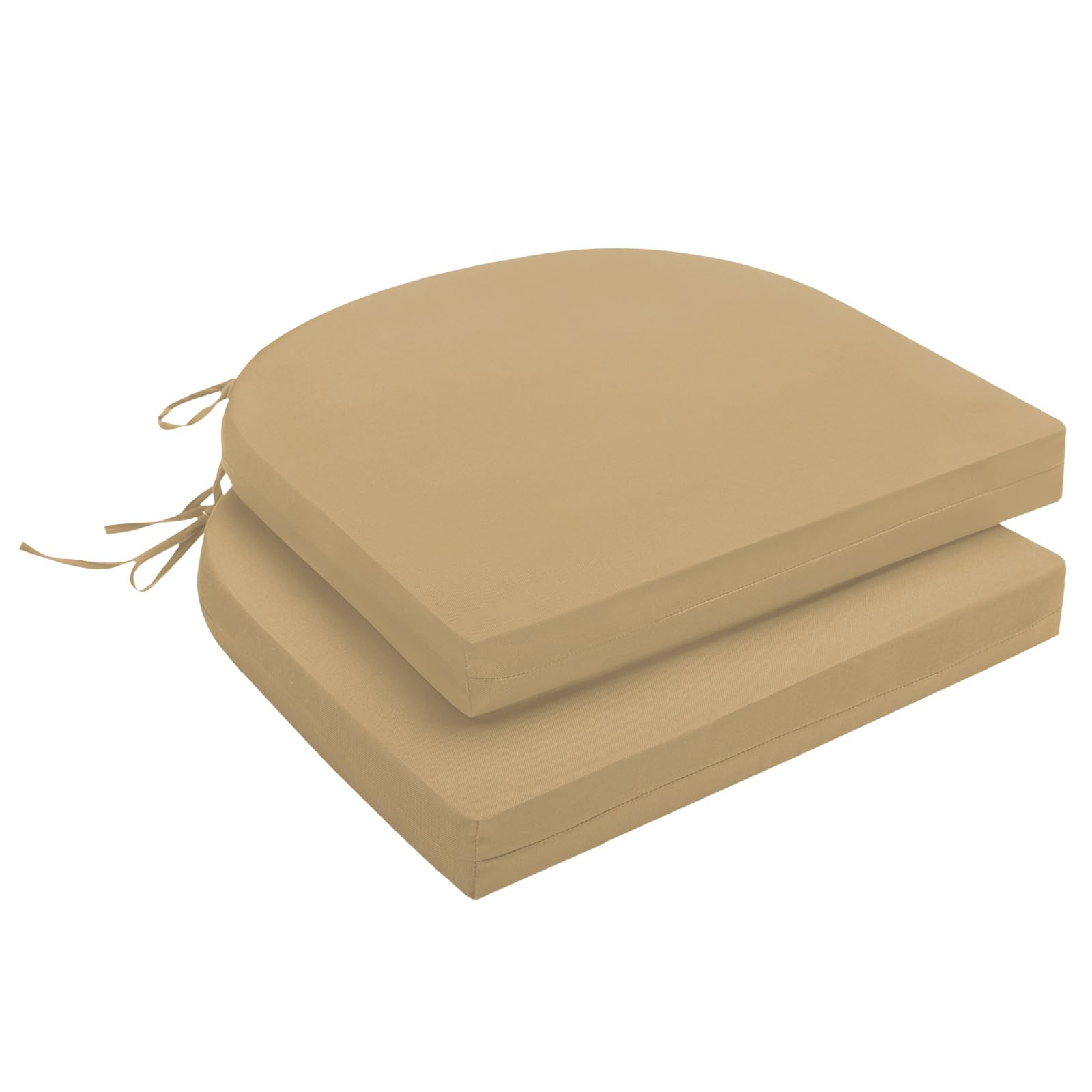 downluxeOutdoor Chair Cushions Set of for Patio Furniture,  Water-Resistant Patio Chair Cushions with Ties, High Density Foam Outdoor  Seat Cushion