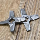 Material: Edelstahl (SUS420) L-Yune, 2 stücke Fleisch Mühle Messer Edelstahl Mincer Blade Ersatzteile Befestigung 8# for Zelmer 987.94 987.83 for ZMM Kitchen Appliance