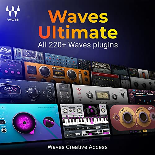 Waves Ultimate Plugin Suite– Complete Music Studio Software For Professional Producers and Musicians – Over 220 Music Production Plugins – 2 Month License [PC/Mac Online Code]