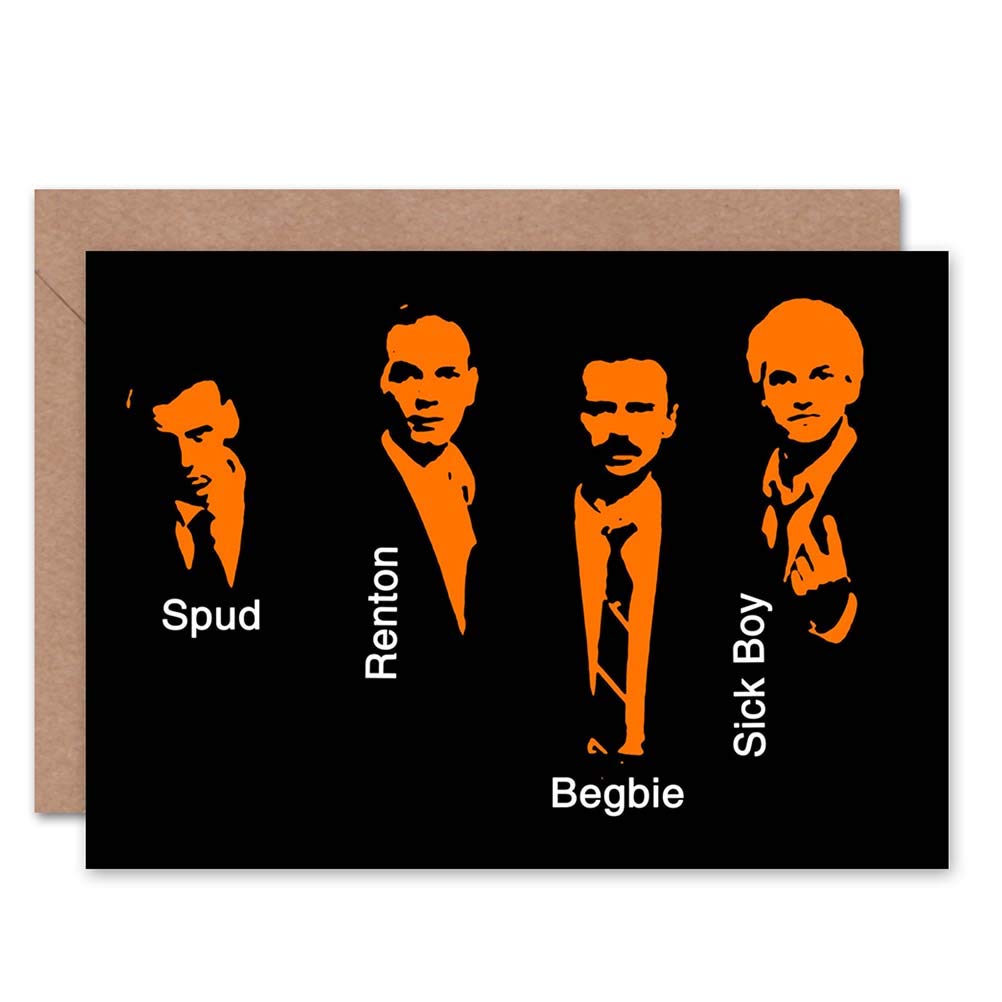Wee Blue Coo MOVIE PROMO TRAINSPOTTING EDINBURGH SCOTLAND BLANK GREETINGS CARD