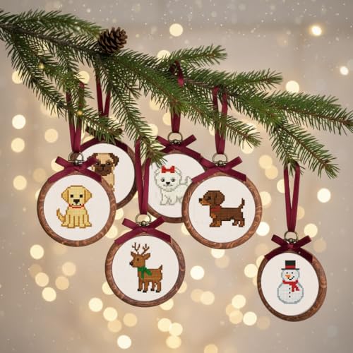 Image of 15 Pcs 3.4 Inch Embroidery Hoop Set, Imitation Wood Rubber Cross Stitch Hoops, Round Sewing Frames for DIY Crafts, Art Projects, and Gift Making