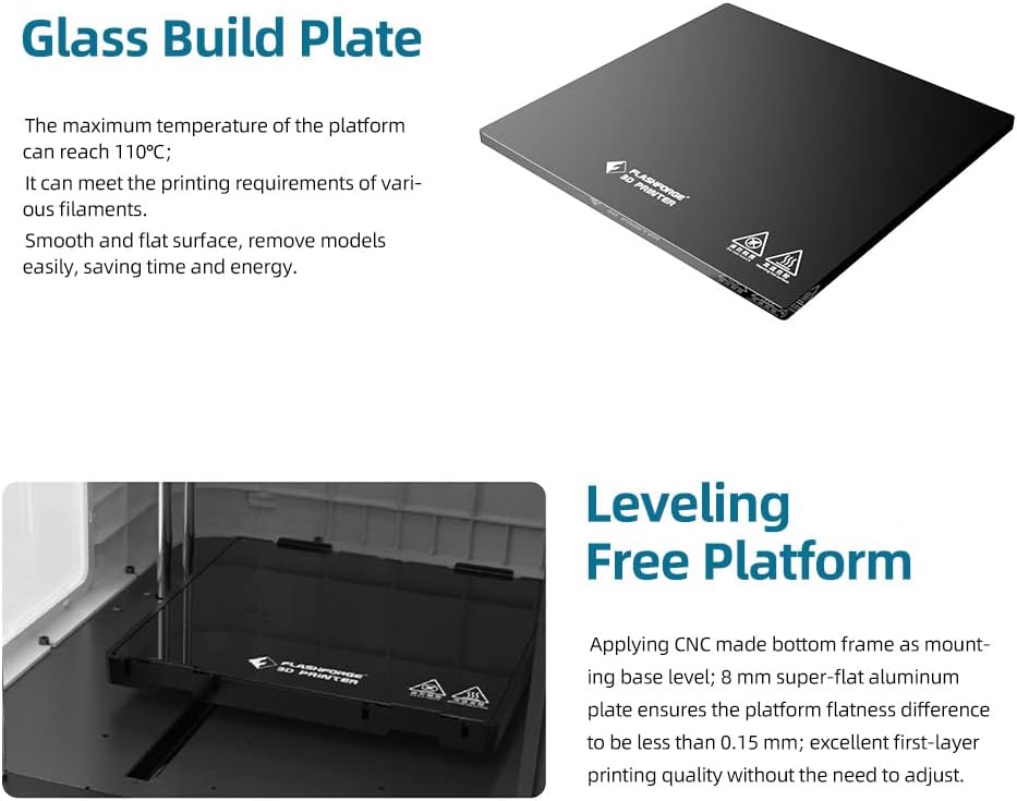 review FlashForge Adventurer 4 Lite 3D Printer Leveling-Free with Quick Removable Nozzle, Carborundum Glass Platform and Resume Printing Function, 220x200x250mm Printing Size