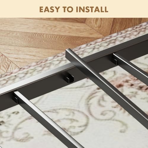 Image of NEWBULIG Full Size Bed Frame with Headboard, 800LBS Mattress Foundation with All Sturdy Metal Support, Under Bed Storage, No Box Spring Needed, Easy Assembly, Classic Rust Brown