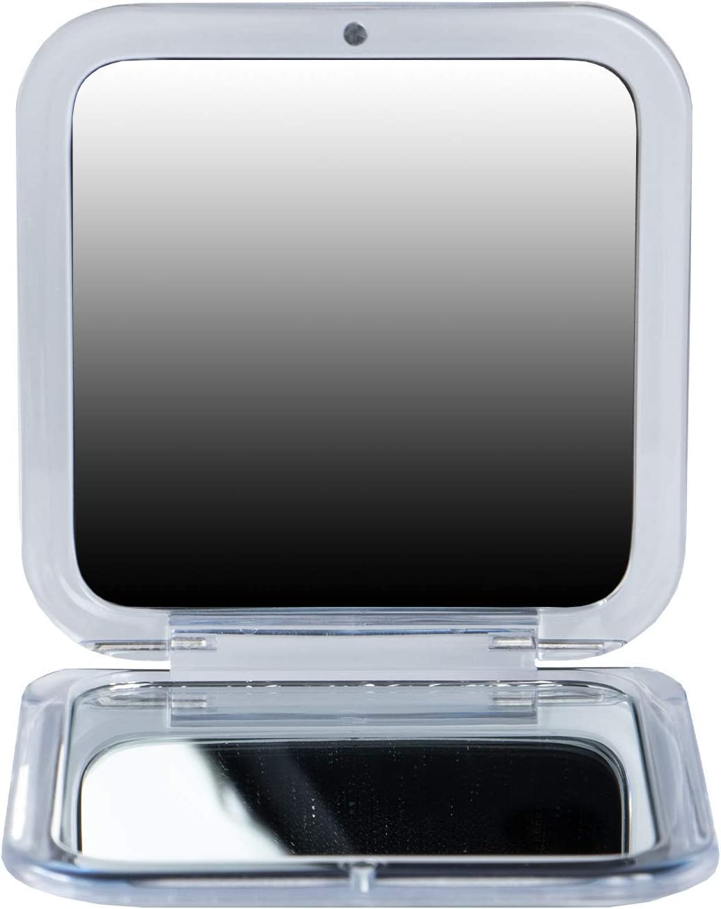 Mirrorvana Espejo de Bolsillo con Aumento 15X Plegable Portátil Maquillaje Plata