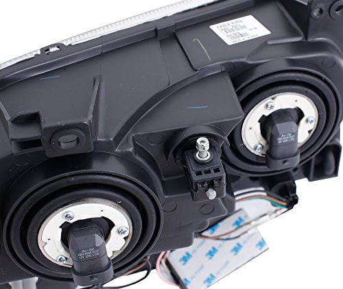 Sppc Headlights Black Assembly Set (Ccfl Halo) For Chrysler 300 Only - (Pair) Driver Left And Passenger Right Side Replacement Headlamp #TOP3