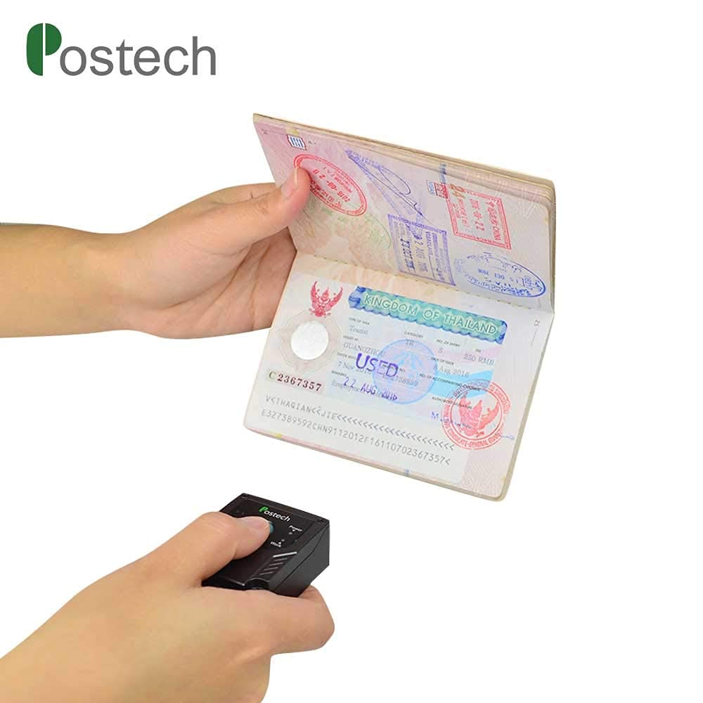 Ms430 Mrz lector de código mini lector de código de barras USB de mano lector de código de barras 2D Qr escáner de código de barras USB para tienda, POS, boletos, venta al por menor