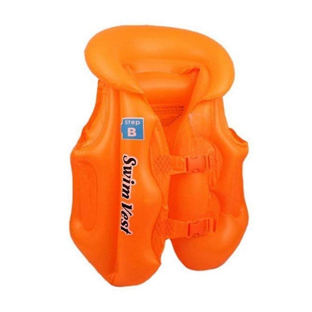 Shreedhar Impex Swimming Float Vest for Kids | Inflatable Safety Life Jacket for Pool, Beach & Water Sports | Adjustable & Comfortable Swim Aid for Boys & Girls (Pack of 3 Multi Color) 1