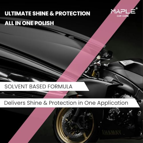 Image of Maple Car Care All in One Polish 1 Litre | Non-Greasy Dashboard & Interior Polish with UV Protection | Long-Lasting Shine for Plastic, Rubber & Vinyl Surfaces | Keeps Car Interiors Looking New Longer