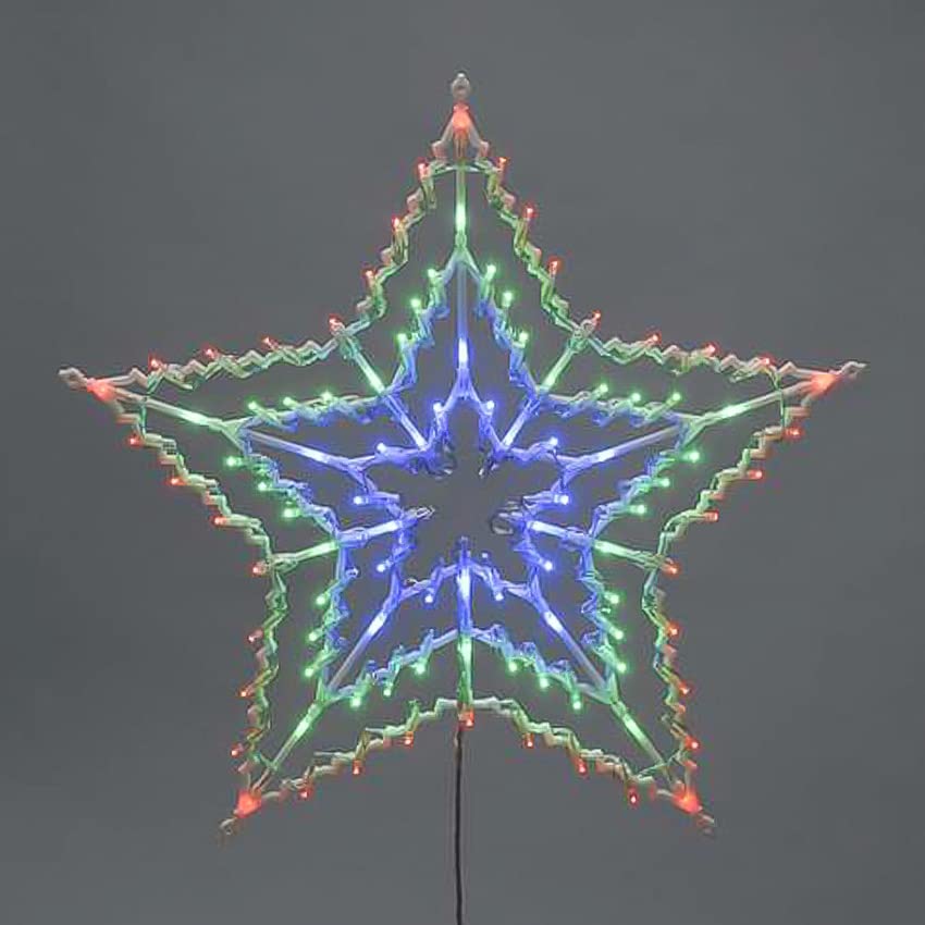 Festive Lights - LED-Stern Silhouette, mit 100 Weißen LEDs und Multifunktions-Controller für innen/außen (Mehrfarbig)