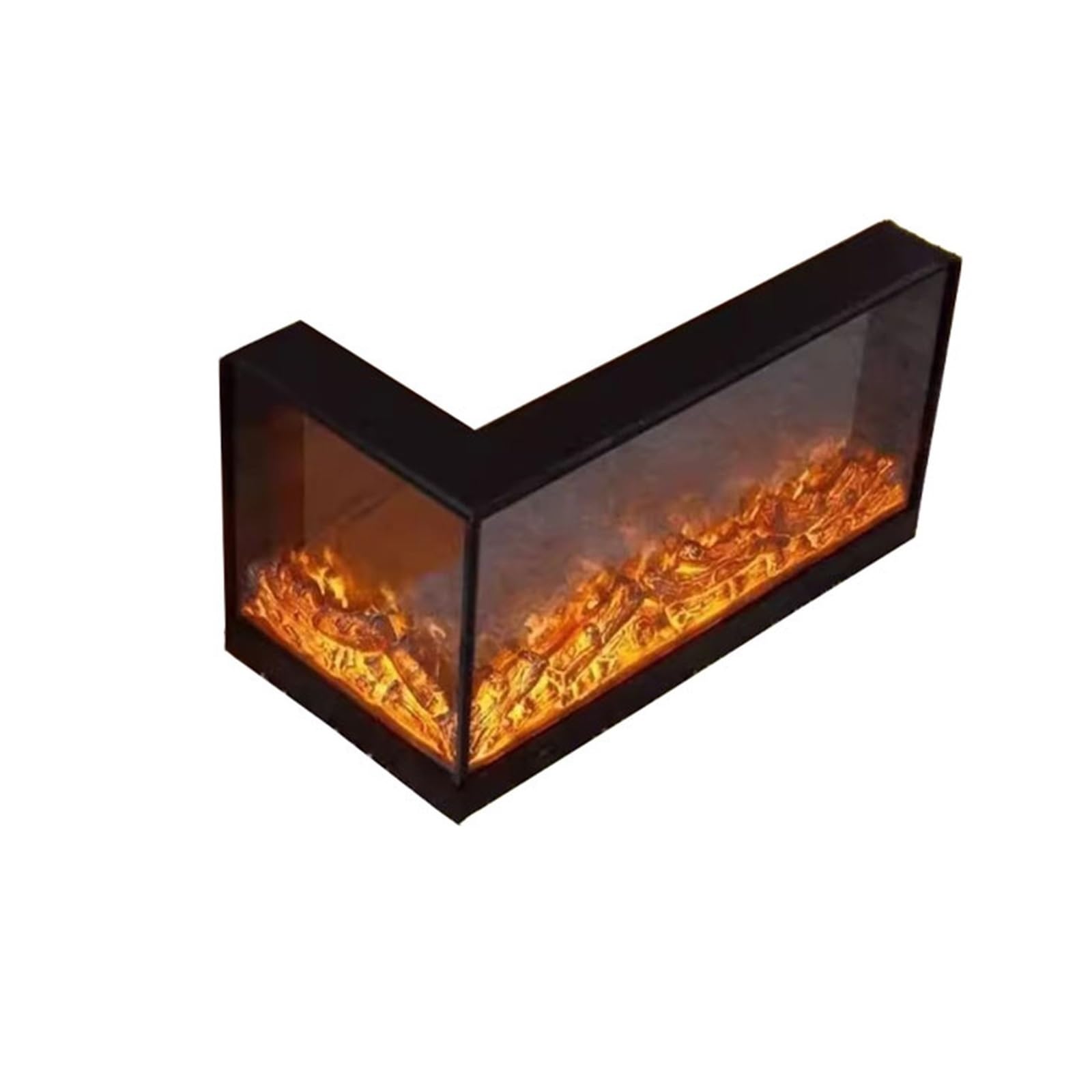 WANGHAI-666 Electric Fireplaces Insert LED Decorative Fireplace with Remote Control Left Side L-shaped(Medium)
