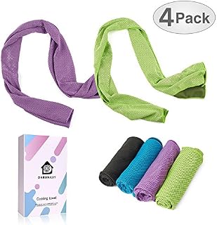 DARUNAXY 4pack Evaporative Cooling Towels 40"x12",Snap Cooling Towels for Sports, Workout, Fitness, Gym