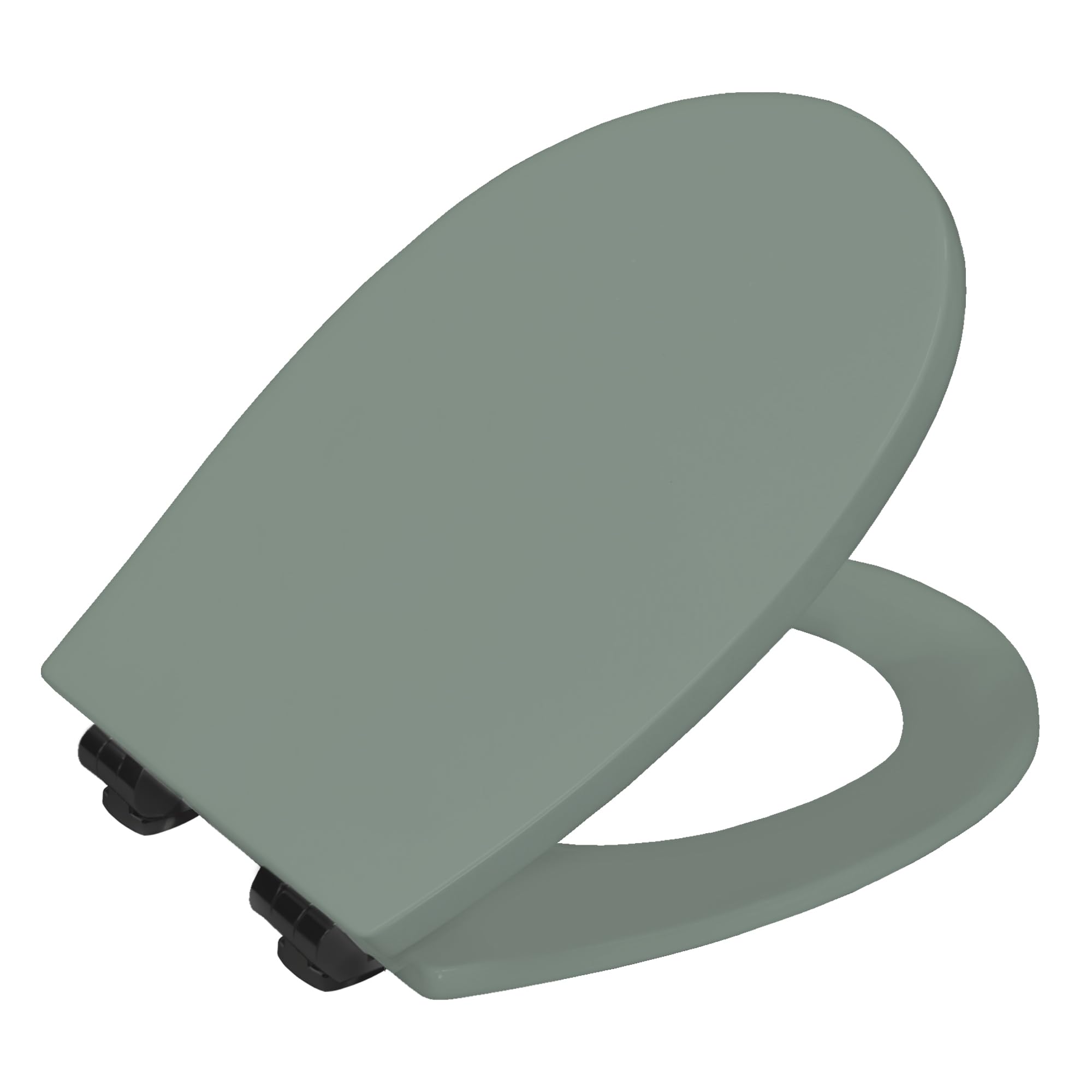 Bemis Hudson Soft Close Toilet Seat Matt Pistachio Green Moulded Wood Oval