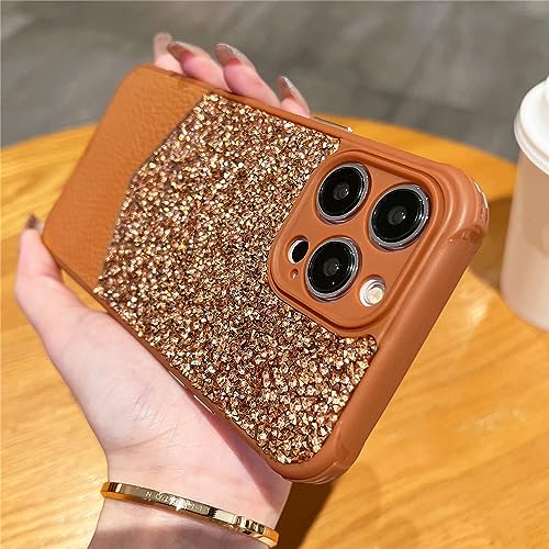 Étui en silicone et cuir ENILSA pour iPhone 12 Pro Max antichoc marron