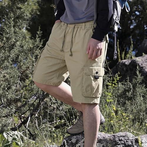 Bermuda cargo court décontracté pour style masculin rétro