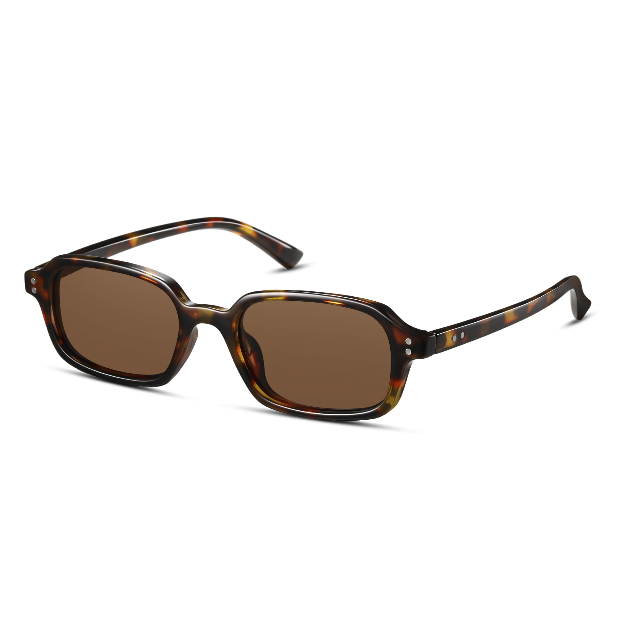Trendy Rectangle Polarized Sunglasses for Women Men Retro Small Square Sun Glasses Vintage 90s Sunnies CL012-image-45