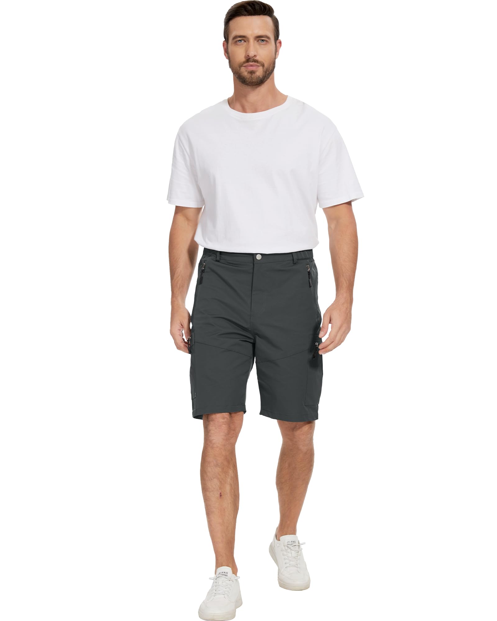 LVCBL Pantaloncini da uomo, da trekking, da uomo, leggeri, ad asciugatura rapida, pantaloni cargo