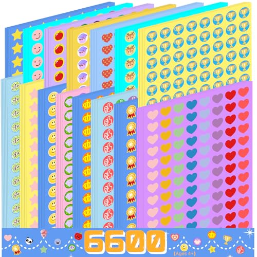 6600PCS Small Reward Stickers for Kids Reward and Chore Chart Stickers