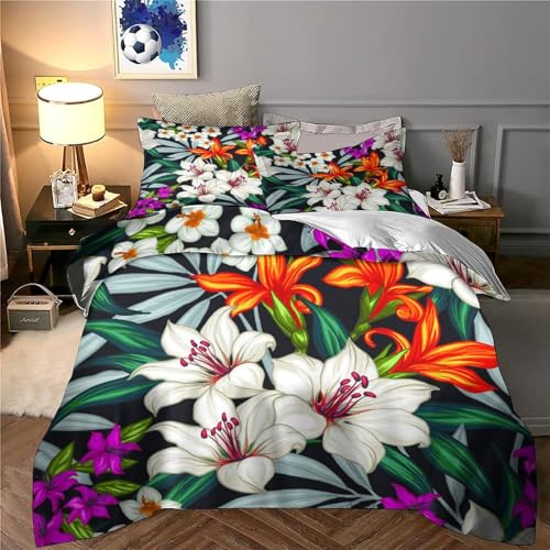 Housse de couette microfibre supérieure king size ornemental 3D douceur exceptionnelle - 6
