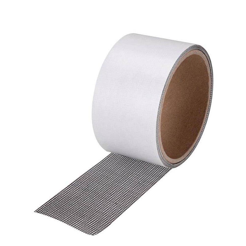 Fly screen door mesh patch self-adhesive hole repair tape with waterproof fibreglass, screen window repair sticker for patching holes and tear to prevent mosquito insects invasion.