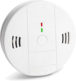 Combination Smoke and Carbon Monoxide Detector Alarm, Beeps Warning Smoke and CO Alarms for Basements Travel Home Office House Bedroom Living Room Car, Battery Operated,Comply with UL 217/2034, 1-Pack