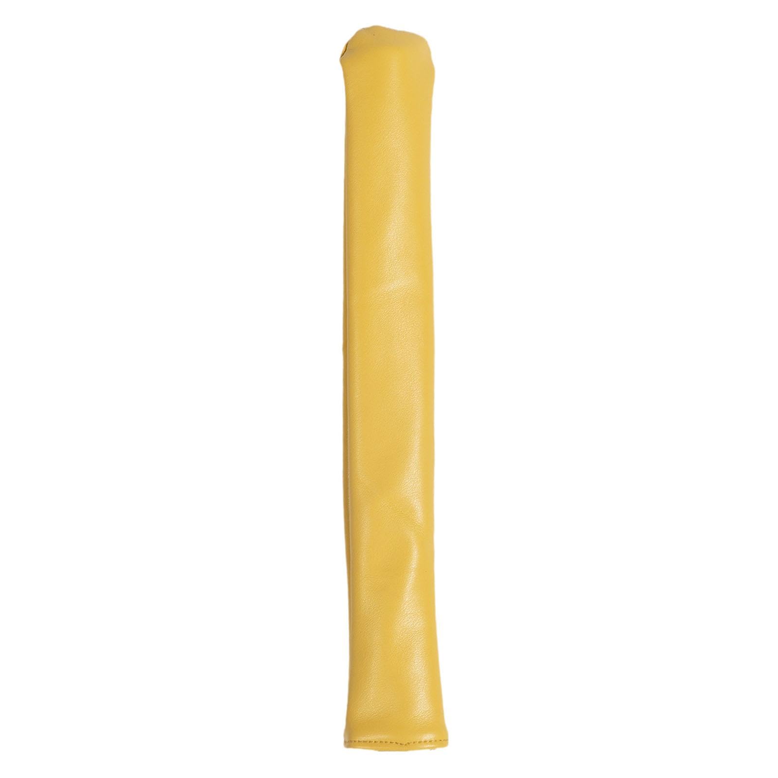 Synthetic Leather Golf Alignment Stick Cover, Ideal for Outdoor Practice, Yellow