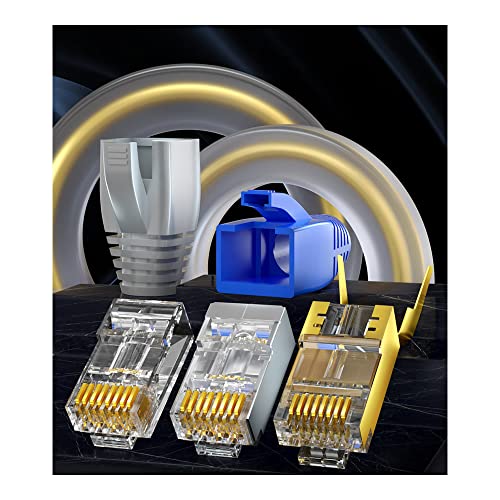 50 Connettori RJ45 Cat6 Schermati - Spine Modulari FTP 8P8C Per Cavi Di Rete - Foto 3