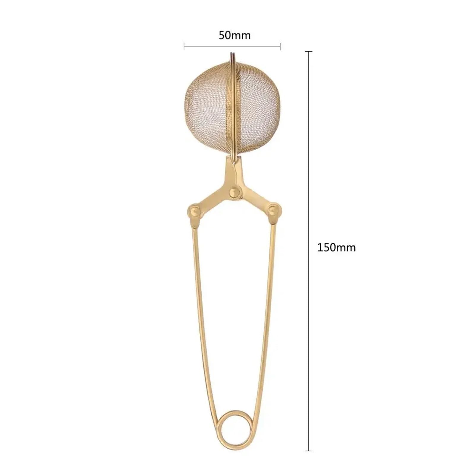 Edelstahl Teesieb Gold Edelstahl Tee-ei Kugel Mesh Sieb Herb Spice Filter Kreative Griff Löffel(10PCS)