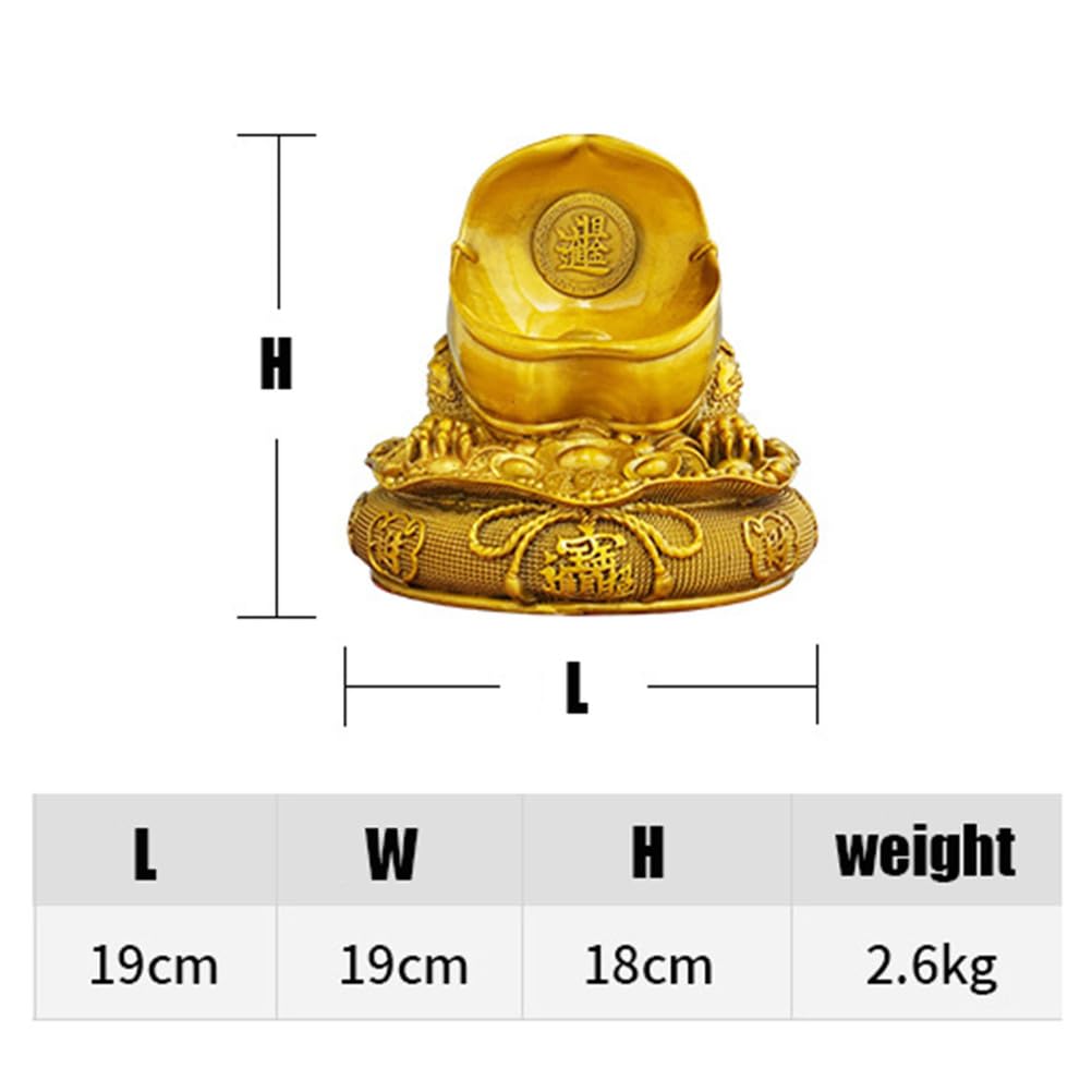 Chińska Feng Shui Żaba pieniędzy, bestia pożerająca złoto, bogactwo Ropucha szczęścia, ozdoba biurowa Szczęśliwa żaba z monetą w ustach Przyciąga bogactwo i szczęście Złoto