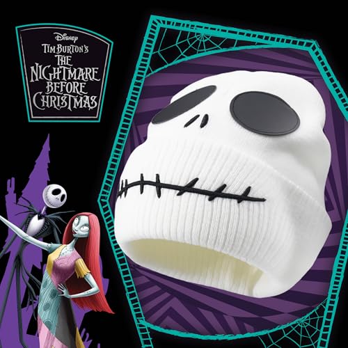 Image of Disney Nightmare Before Christmas Jack Skellington Cuffed Beanie Hat