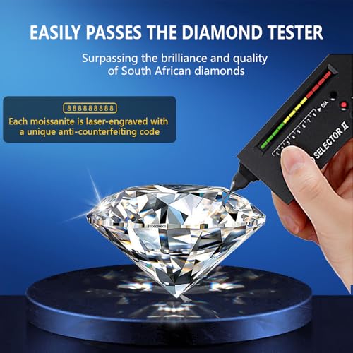 Moissanite Stud Earrings Lab Created 1ct-3ct 925 Sterling Silver 18K White Gold Plated, Round Cut, VVS1 Clarity Moissanite Halo Earrings for Women Men4