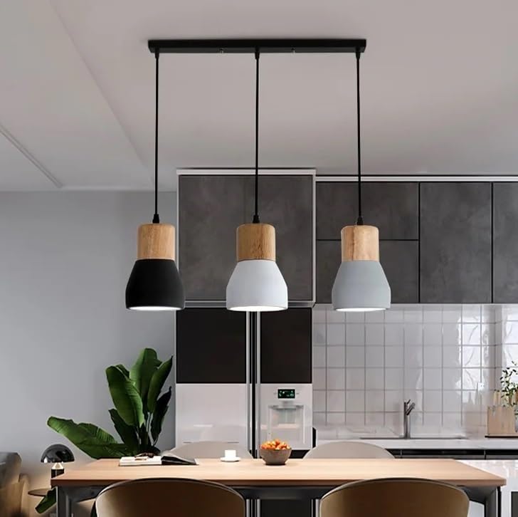 Plafonnier LED suspendu 3 têtes pour éclairer une pièce sombre