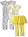Gerber Baby Girls 3 Piece Coverall Bodysuit and Tutu Legging Set, Daisies, 6-9 Months