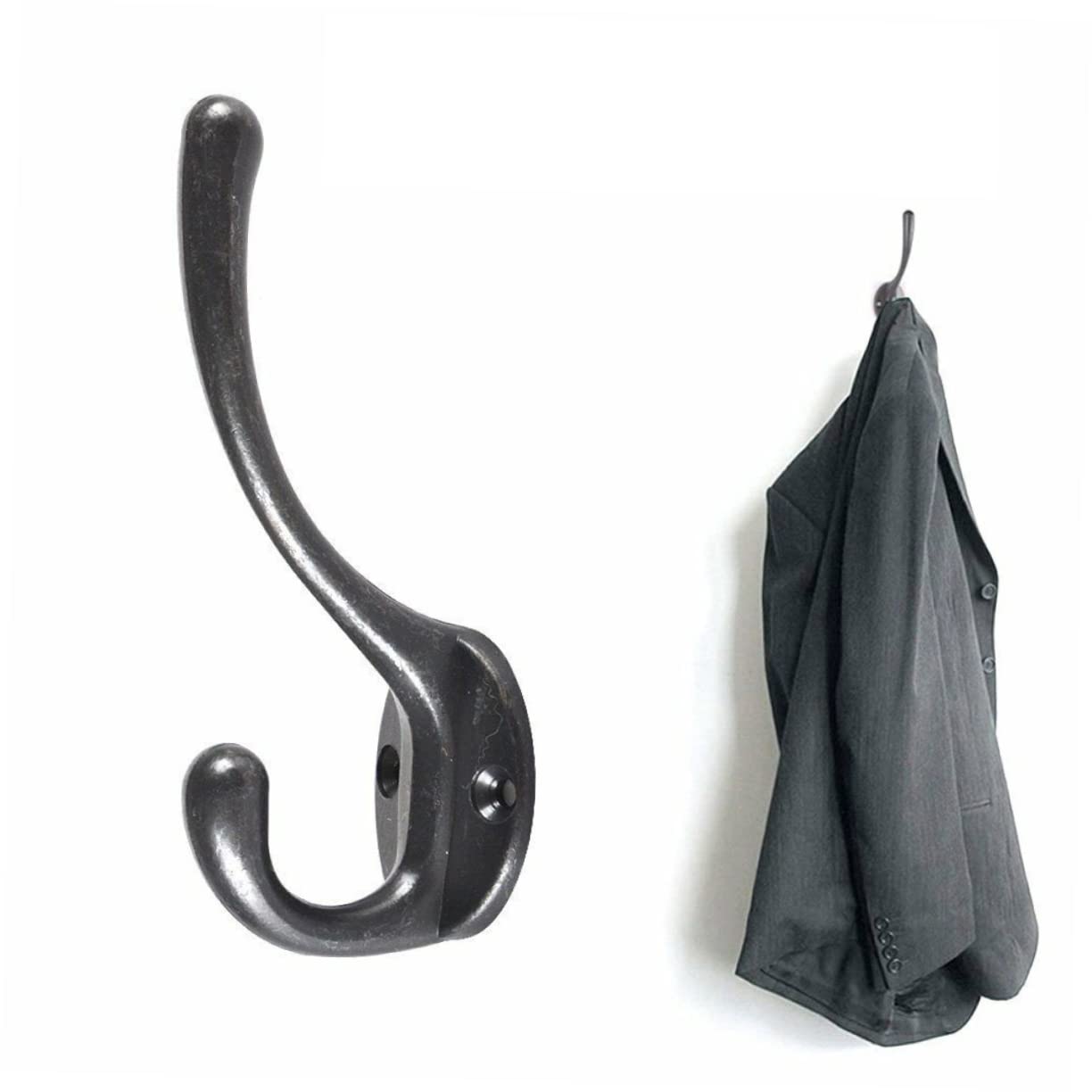 VASDEV 10 Uds. Perchas de Metal para Ropa, toallero, Albornoz, para Ropa, Gancho de Toalla de Metal, Gancho Adhesivo para Ropa, Ganchos Adhesivos Colgantes, Ganchos de Metal, Colgador de