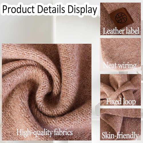 Women's Solid Color Shawl, Shawl Wraps for Women with Loop, Triangle Shawls Scarf, Warmer Winter Fall Accessory3