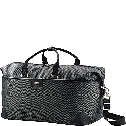 Hartmann Luxe Softside Weekend Duffel, Black Herringbone, One Size